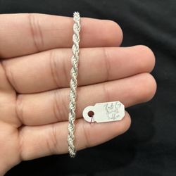 925 Silver Rope Bracelet 