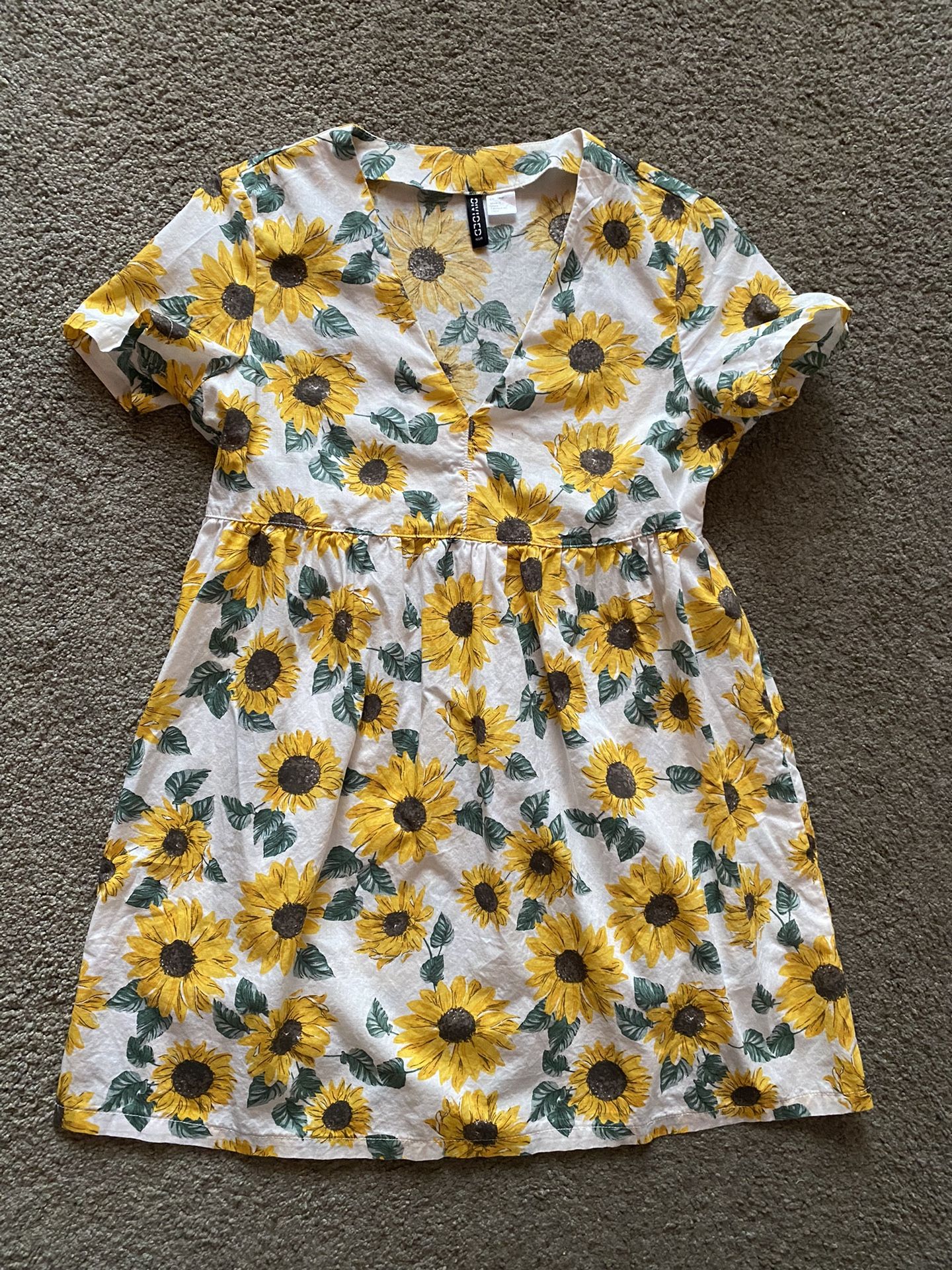 H&M Divided Sunflower Dress/Sunflower Tunic Top 