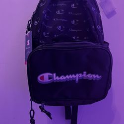 Champion Backpack Brand New With Lunchbox 