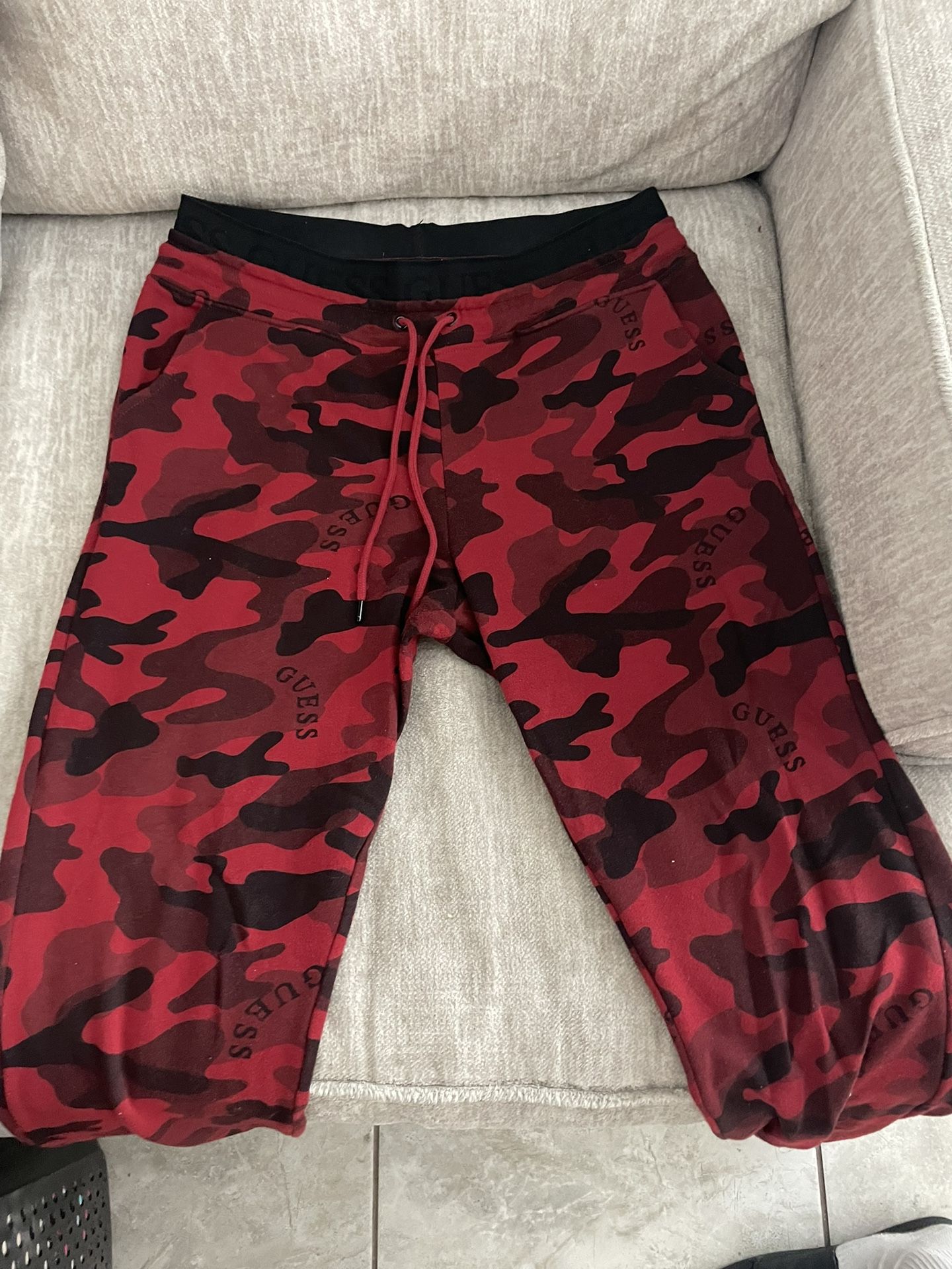 Red Camo Guess Sweatpants