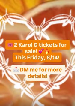 Karol G Concert - 2 tickets