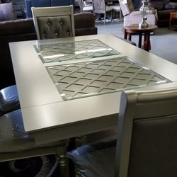 Silver High End Antique Dining Table 