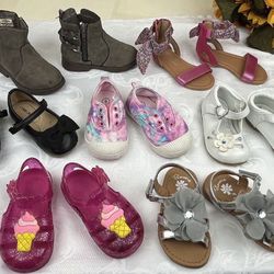 Cute Lot of 7 Toddler Girl Shoes. Size 5.