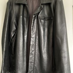 Men’s Leather Coat Large 