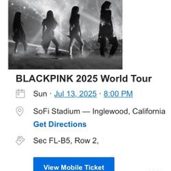 7/13 Blackpink concert tickets