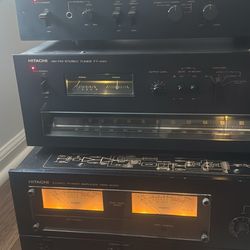 Vintage Hitachi Series E (HMA 8300) Amp, Pre Amp (HCA8300), & Tuner (FT-440)