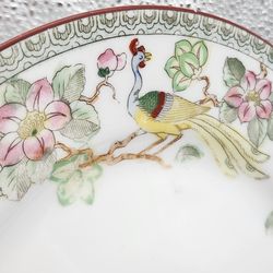 Vintage Nippon Hand Painted Oriental Bird of Paradise 10" Dinner Plate