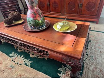 Chinese table dragon antique solid wood  hand-carved exquisite rare rosewood