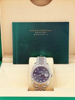 2020 Rolex Preowned 41mm DateJust-II Rhodium Diamond Dial