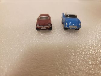 Vintage Galoob Micro Machines Jaguar XJS & Chevy Corvette Toy Cars Great Cond
