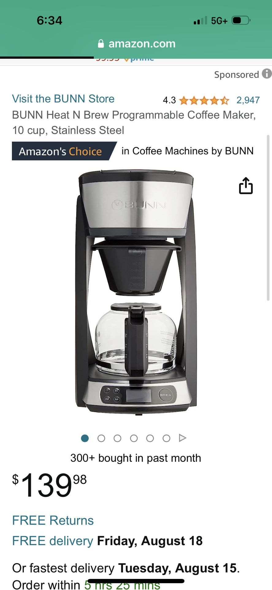 Bunn Heat And Brew Coffee Maker look