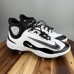 Nike Alpha Huarache Elite 4 Mid Baseball Size 9.5 & 12 Men White Black FD2744-107 NBY