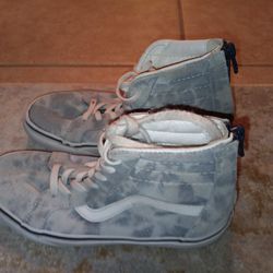 VANS high Tops Lace Ups With Back Zipper With Stetch Size 2