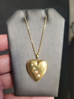 14k gold and diamond  necklace