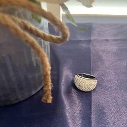 Stainless Steel Rhinestone Ring