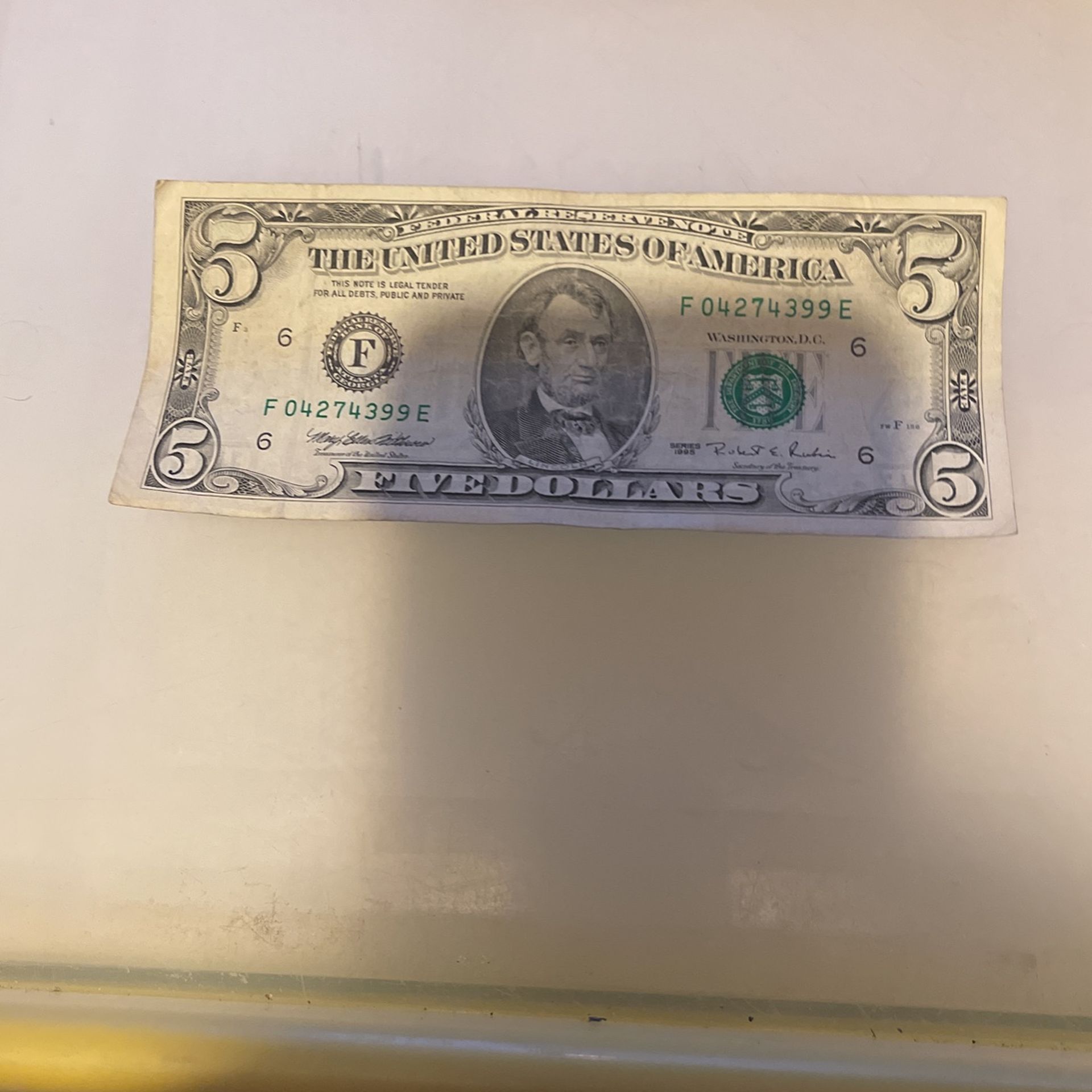 Five Dollar Bill “1995”