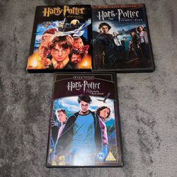 Harry Potter DVD Lot Years 1 3 4 Sorcerers Stone Prisoner Azkaban Goblet Fire
