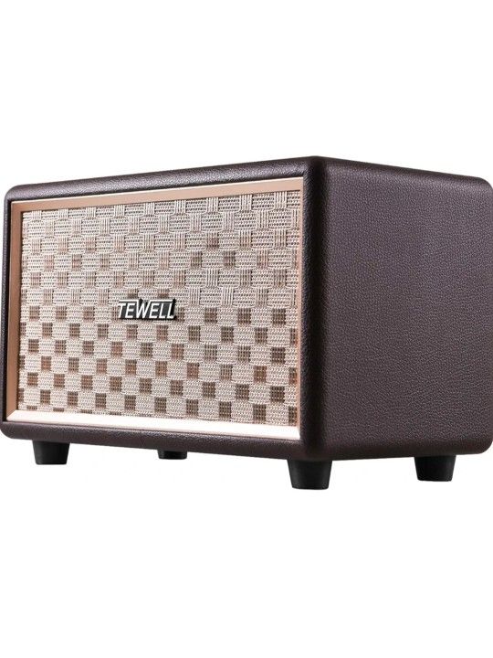 Vintage Bluetooth Speakers with Bass Enhanced Technology, Wireless & 3.5mm Aux Input for Cellphone, AC Powered (Upgraded Version)