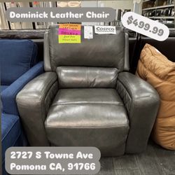 Dominick Leather Gray Chair 