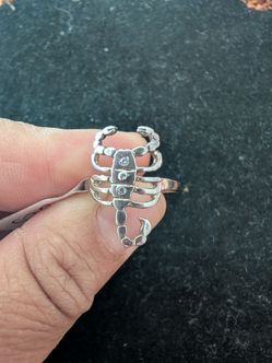 Silver 9.25 scorpion ring size 7