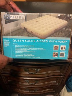 Queen suede air bed