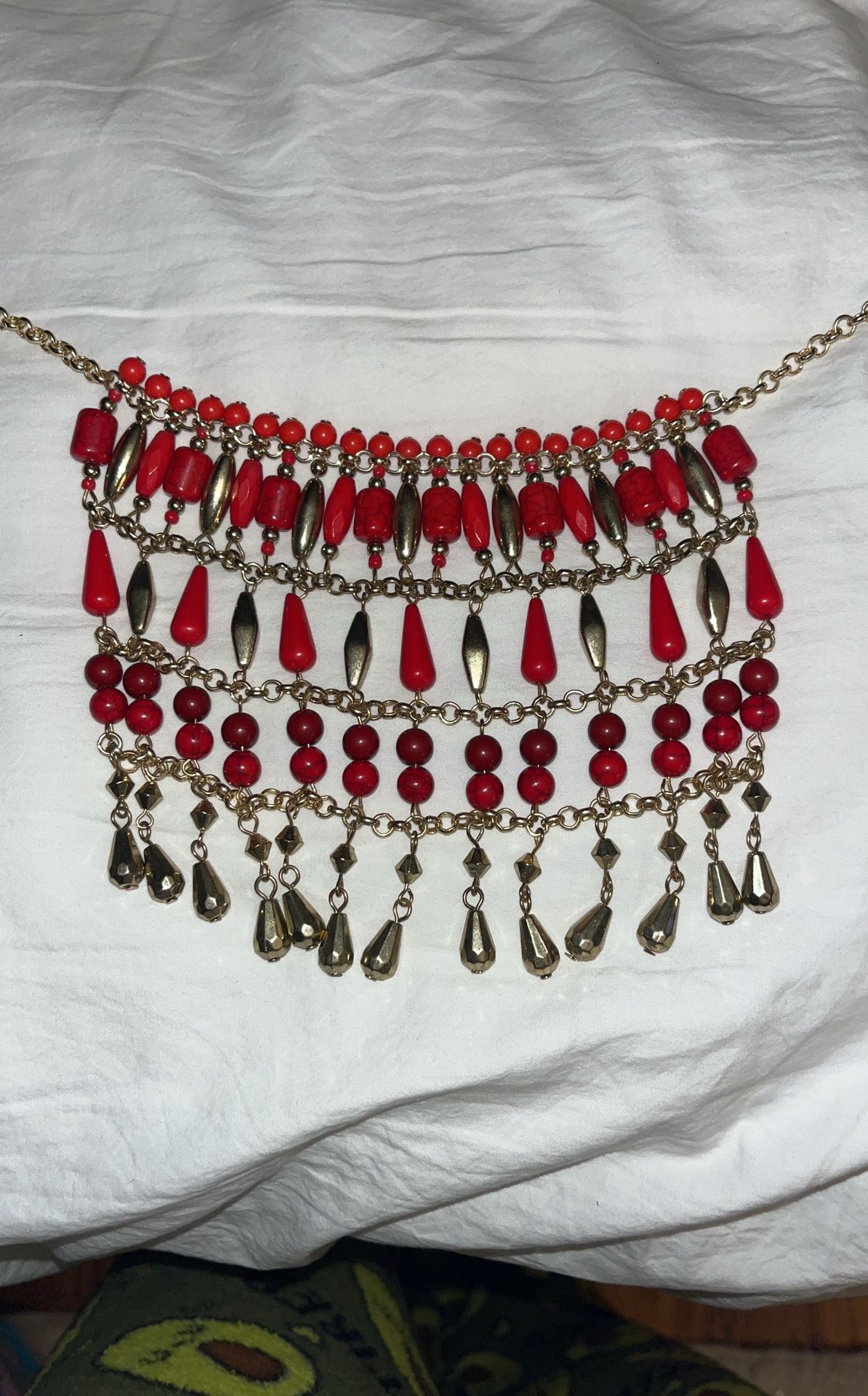 Boho Choker Red