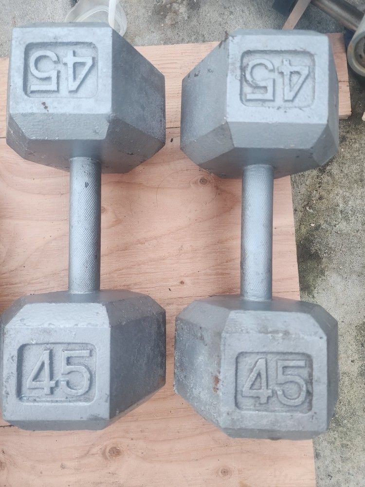 45 Pound Dumbbells