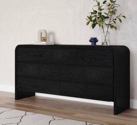 New 7 drawer black dresser with rounded edges, free delivery ✅ black oak dresser new in box