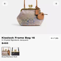 Coach Kisslock Frame bag 16 