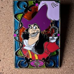 Disney Pin PALM Pink ala Mode Stained Glass Villain Captain Hook LE 300