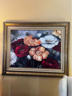 Beautiful Floral Framed Wall Art