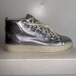 Balenciaga Arena High Metallic Silver – Size 10.5 – Clean 
