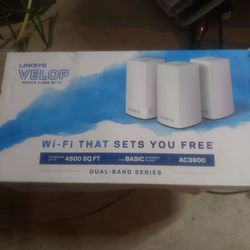 Linksys Velop mesh WiFi 3 Pack Set Of NodesFor The Whole House  Thumbnail