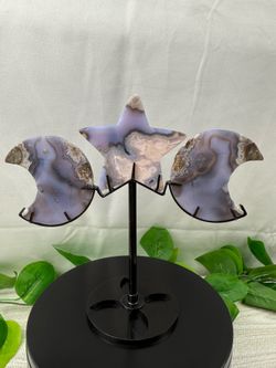 Crystal Flower Agate Star and Moons