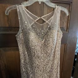 Champagne Mother of the Bride/Groom Wedding Gown