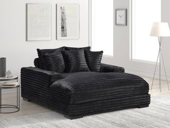 Brand New Brand New Modern Plush Corduroy Chaise Sofa with USB Charger and Cup Holder