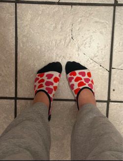 Heart Print No-Show Socks