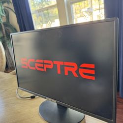 Sceptre 24-inch Prime Monitor Thin 1080p LED Monitor 99% sRGB 2x HDMI VGA Build-in Speakers, Machine Black