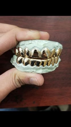 10k gold grill, 6 piece
