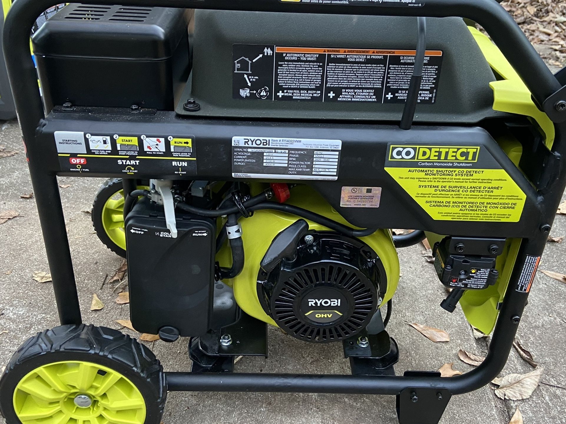 Ryobi 4000 Generator