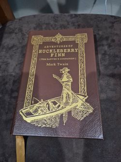 ADVENTURES of HUCKLEBERRY FINN BY MARK TWAIN,  the Easton  press  collectors edition,  BOOK   in perfect condition like new
