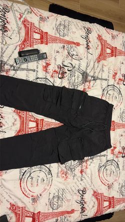 Black Cargo Pants with Zip Pockets
