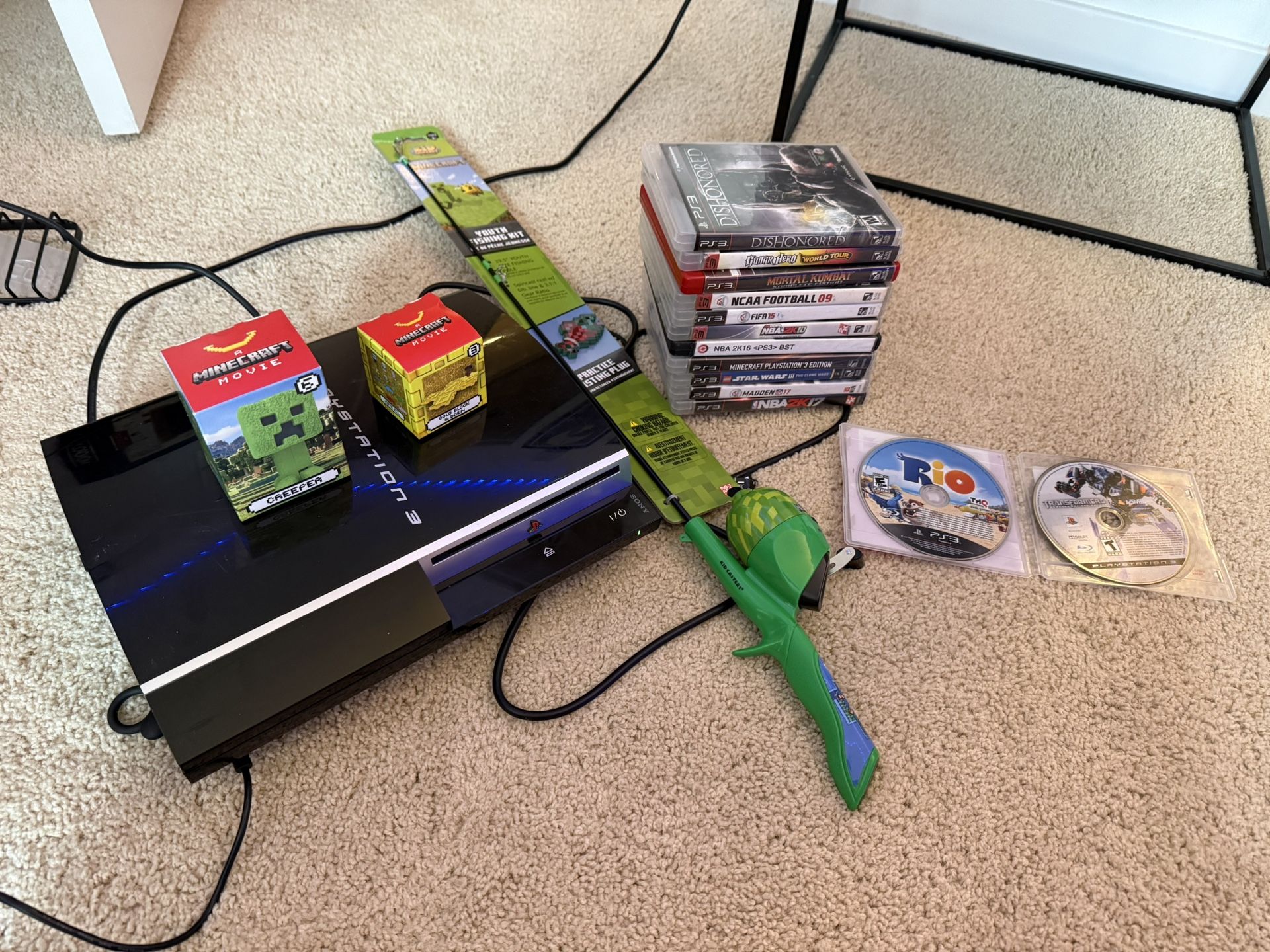 PS3 Fat Console + Games + Minecraft Items – For Parts/Repair – $50 (Firm)