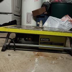it's a Ryobi tile saw used it three times wasn't a big job either time that I used it the fairly still new in good shape