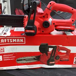 CRAFTSMAN 20-Volt Max 10-in Cordless Electric Chainsaw 2 Ah (Battery & Charger Included)