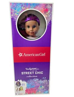 American Girl Truly Me #91 Doll "Street Chic" Purple Curly Hair Gray Eyes Sonali