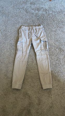 Beige H&M Skinny Fit Cargo Pants