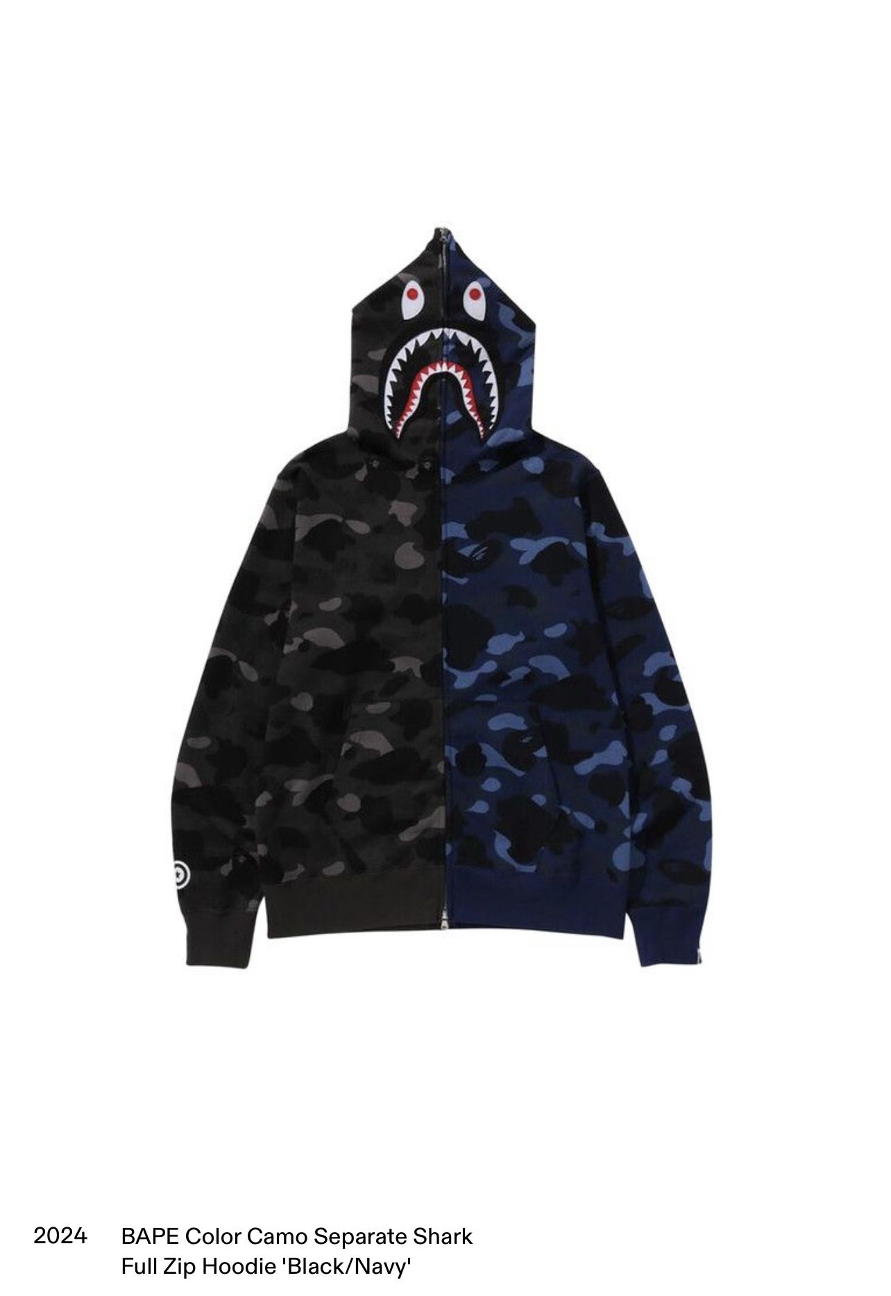 2024 Bape Hoodie Navy Blue/Black