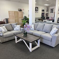 Grey Sofa And Love Seat 