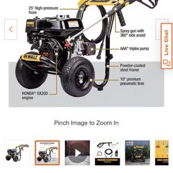 DEWALT 3600 PSI. 2.5 GPM USED